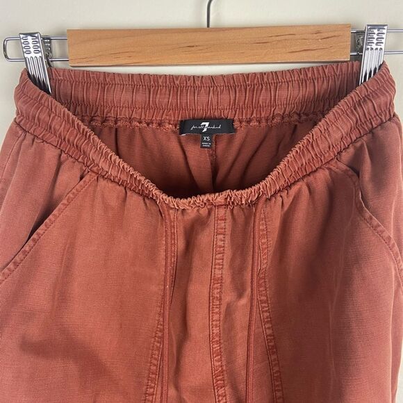 7 For All Mankind Relaxed Cargo Joggers - Rust Orange - Picture 8 of 8